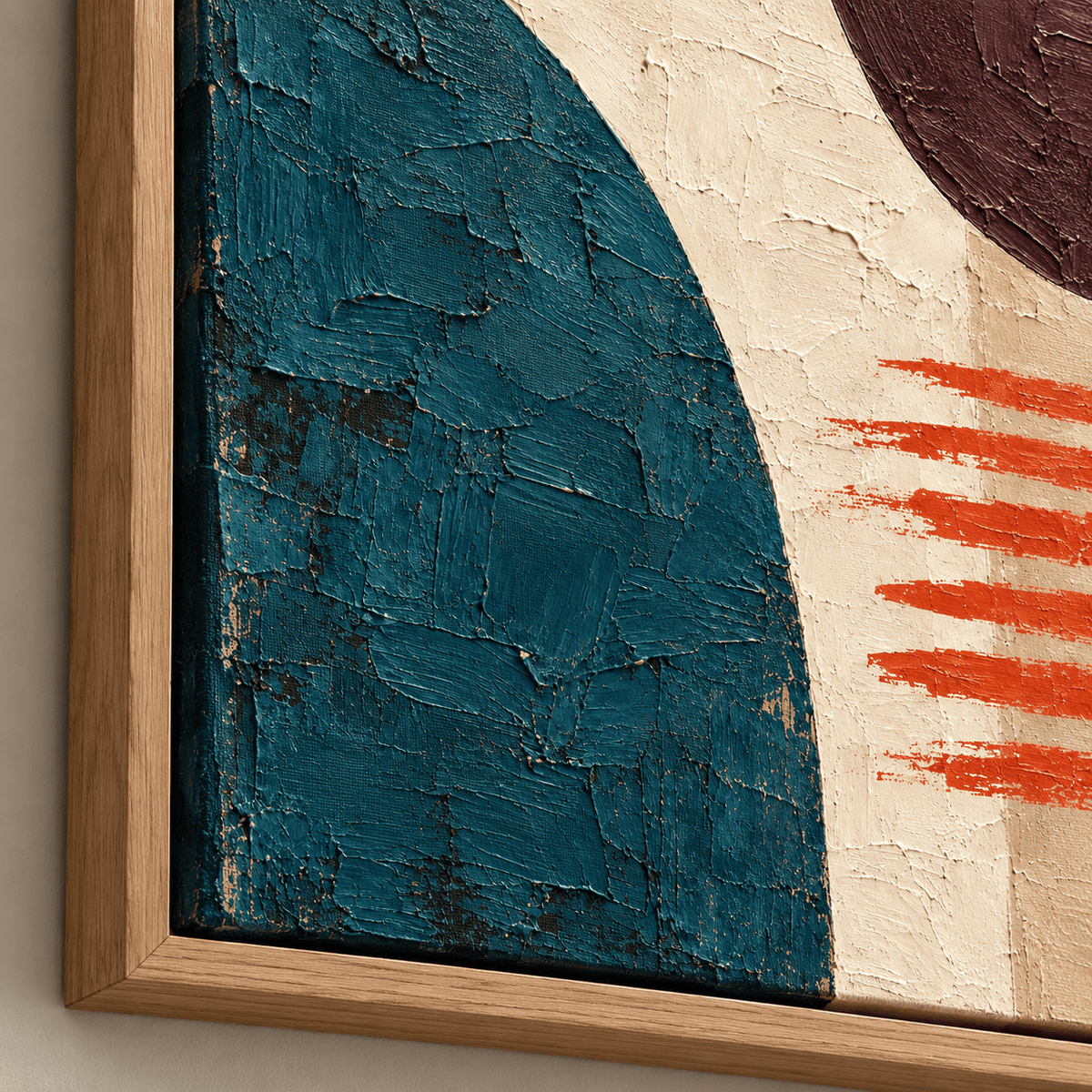 Arch Wall Art Original Painting - Arc and Ember close-up texture detail