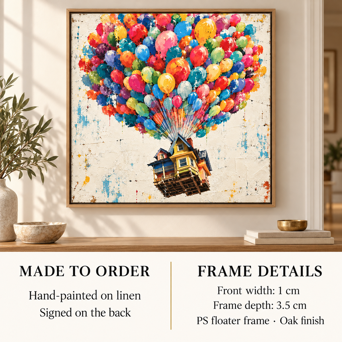 Balloon Painting Original – Homeward Drift wall art by Rossetti Art