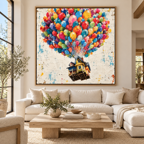 Balloon Painting Original – Homeward Drift by Rossetti Art
