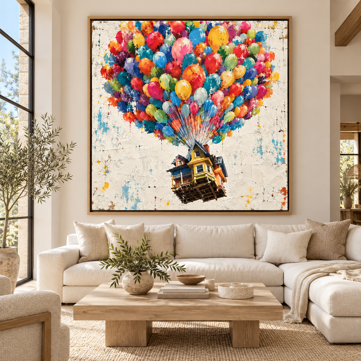 Balloon Painting Original – Homeward Drift by Rossetti Art
