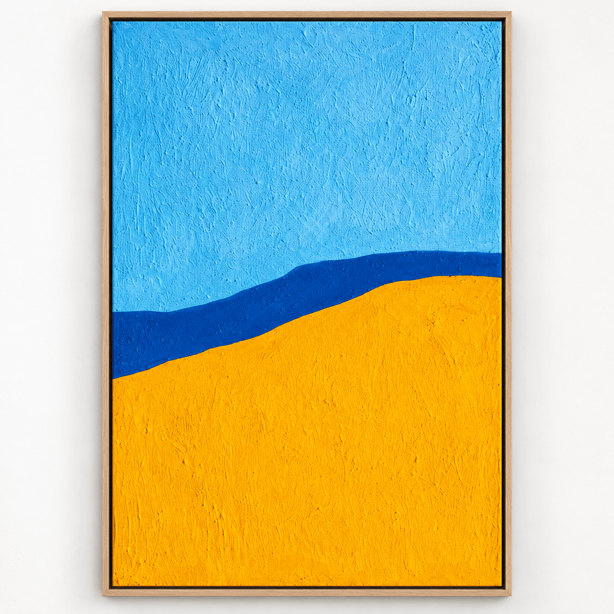 Blue and Yellow Painting Original – Cobalt Ridge by Rossetti Art