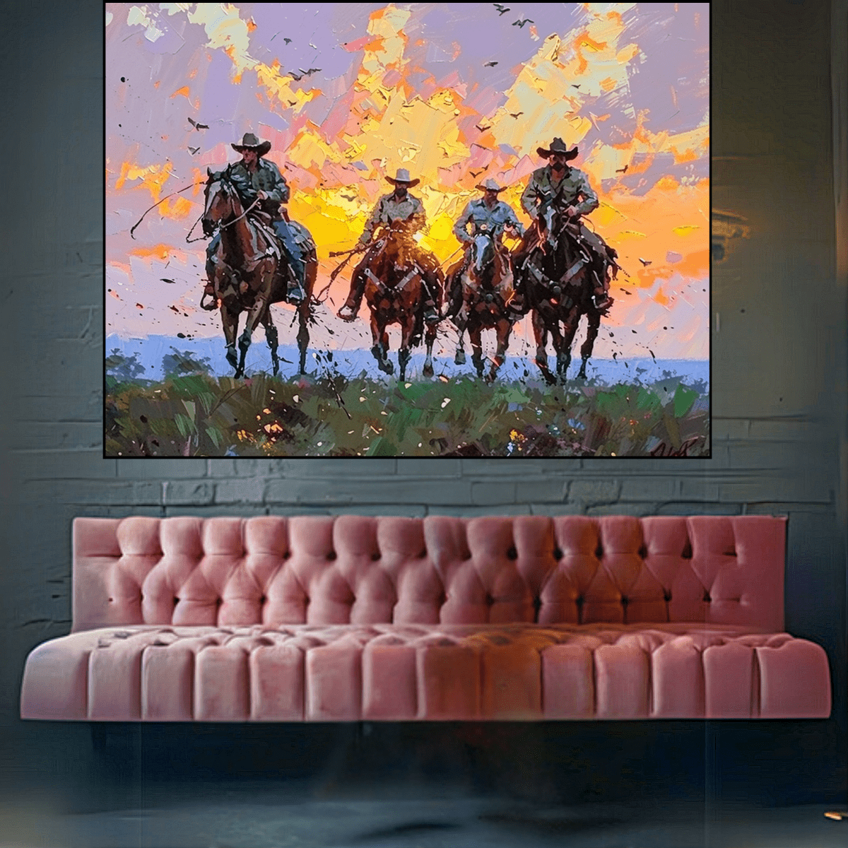 Original Painting : Cowboy Paintings Original - Chiara Rossetti