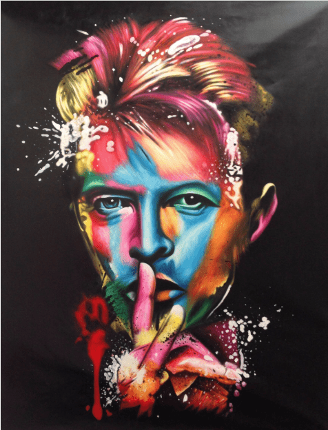 Original Painting : David Bowie Original Painting modern abstract canvas wall art by Rossetti Art – luxury interior design artwork for living room, bedroom, office – Celebrity Inspired Art contemporary wall painting creative abstract painting