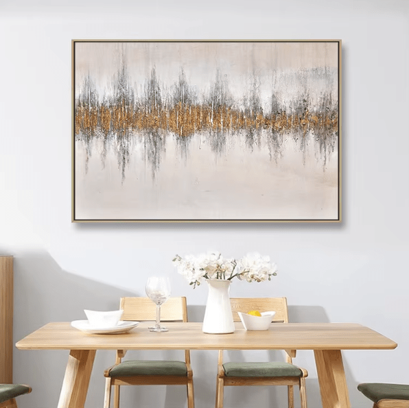 Original Painting : Golden Reflection – Gold Foil Painting on Canvas - Chiara Rossetti