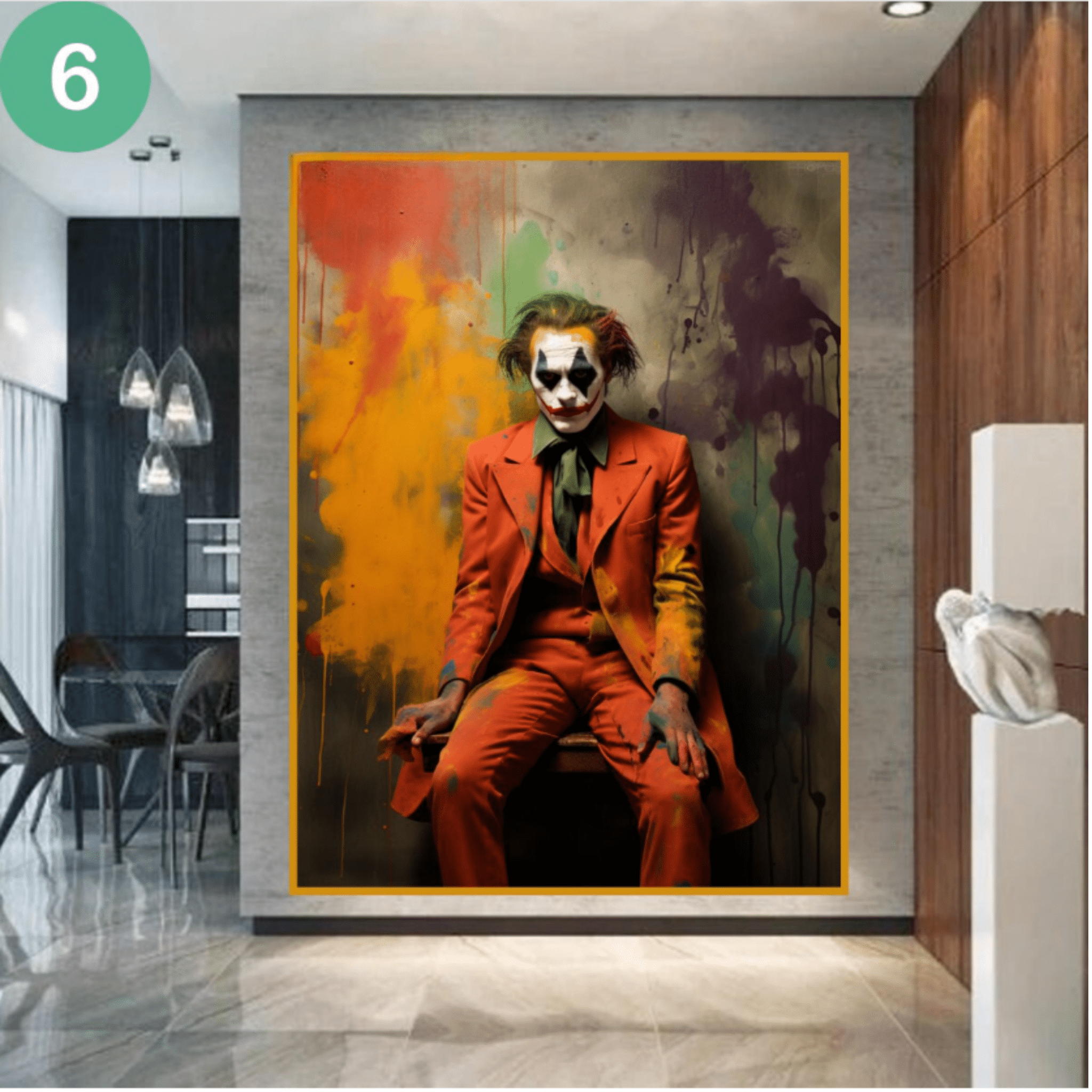 Original Painting : Joker Wall Art Original Painting - Chiara Rossetti