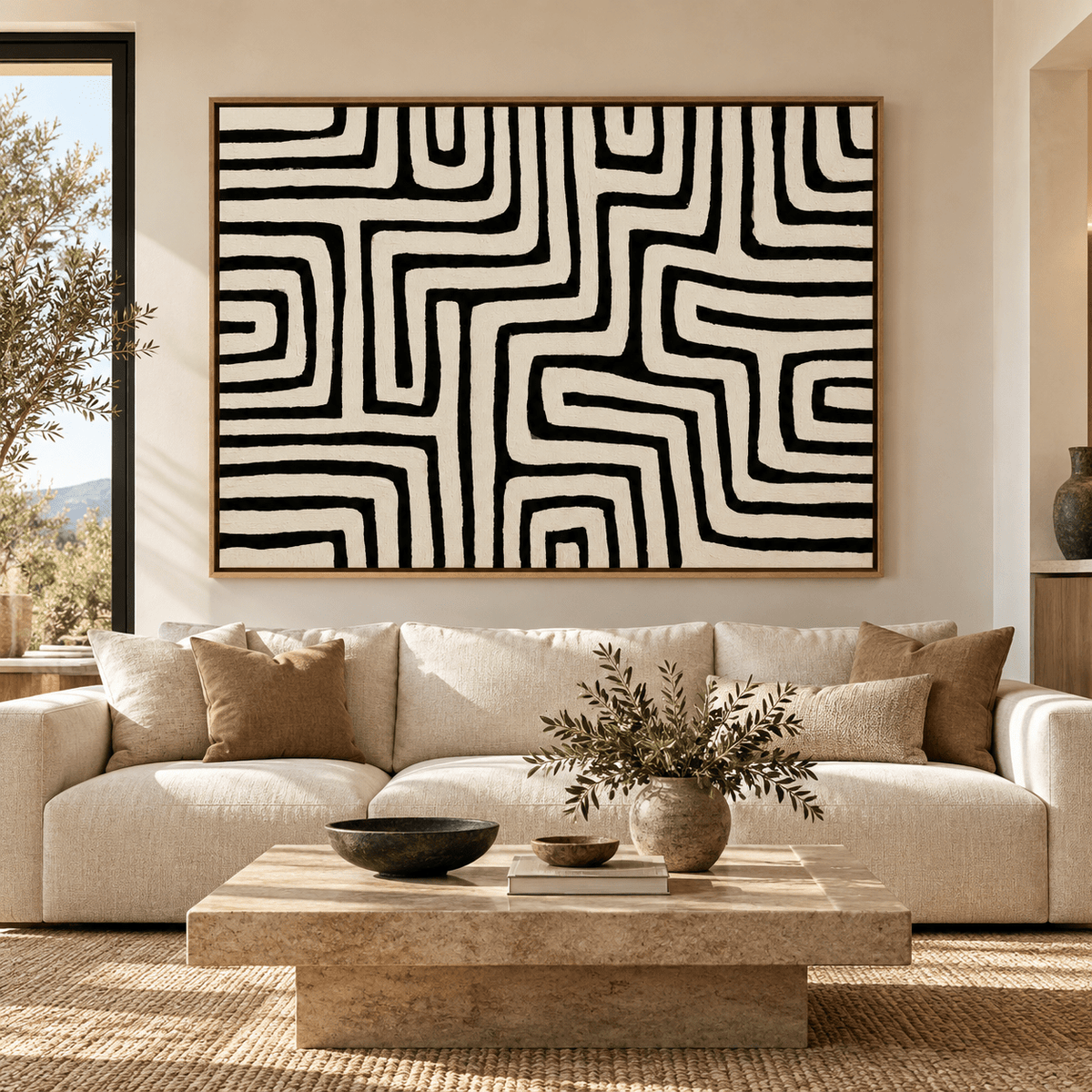 Maze Wall Art – Labyrinth Line by Rossetti Art – front view