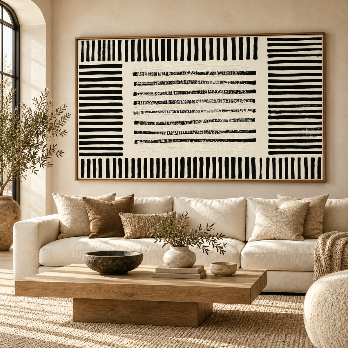 Mudcloth Wall Art – Woven Frame by Rossetti Art, front view