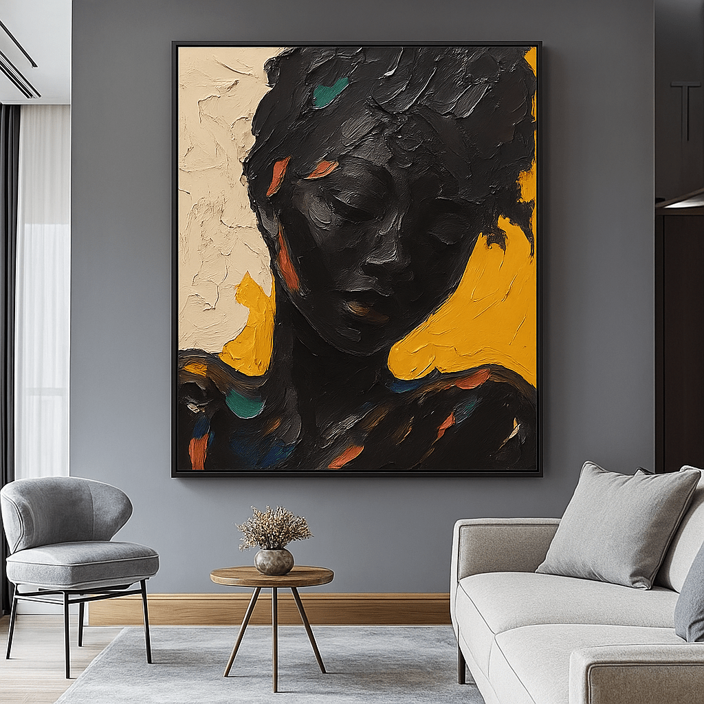 Figurative Abstract Painting on Canvas : Nocturne in Hue
