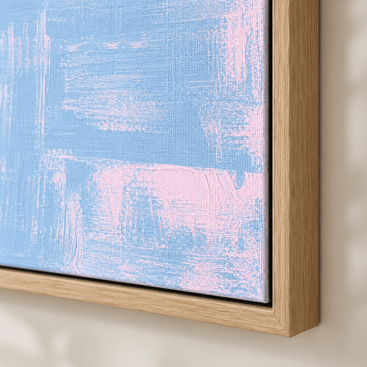 Corner detail of the Sky Rose painting showing the layered brushstroke texture – Rossetti Art