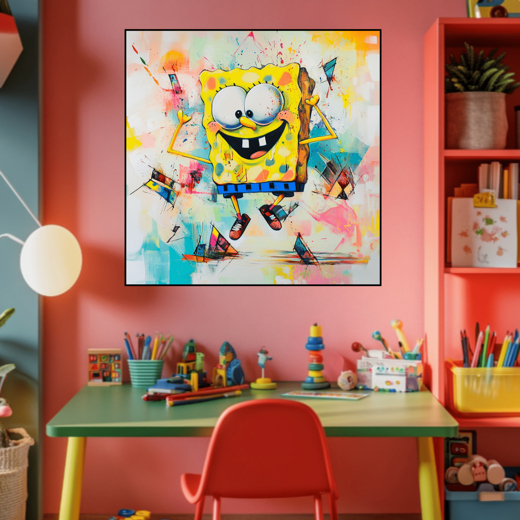Original Painting : SPONGEbob Painting – Pop Art Canvas Painting - Chiara Rossetti