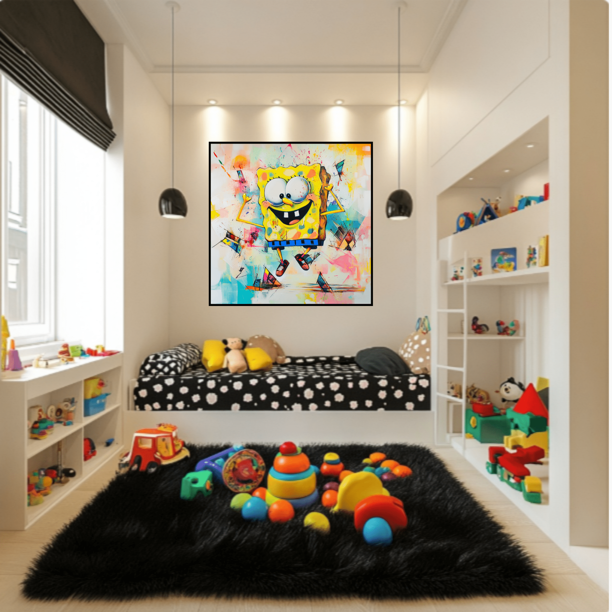 Original Painting : SPONGEbob Painting – Pop Art Canvas Painting - Chiara Rossetti