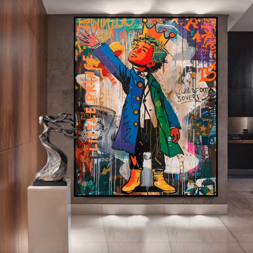 Original Painting : The Little Prince Acrylic Painting – Modern Graffiti Wall Art - Chiara Rossetti