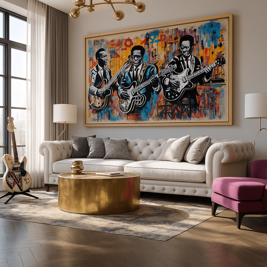 Original Painting : Trio in Tune – African American Musicians - Chiara Rossetti