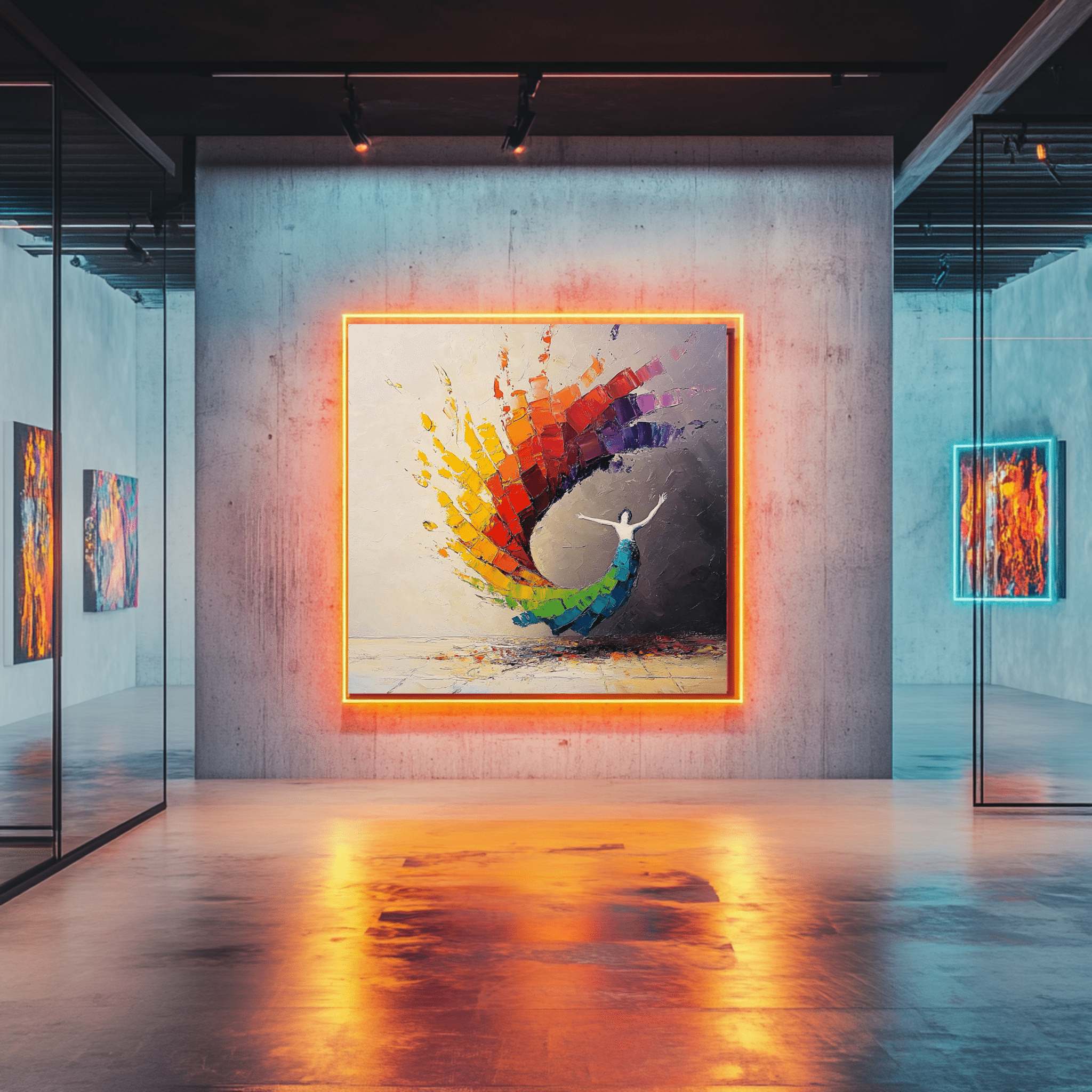 Original Painting : "Whirlwind of Colors" - Chiara Rossetti