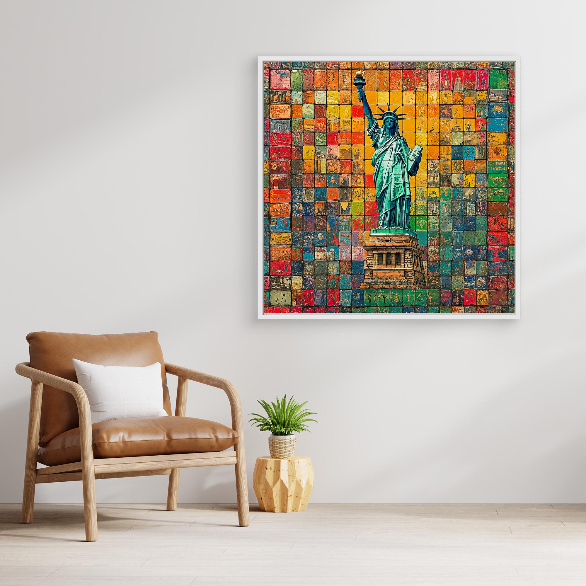Canvas Print: "Liberty Mosaic" – Statue of Liberty Print Wall Art