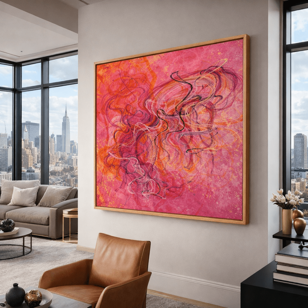 Pink Orange Art Print