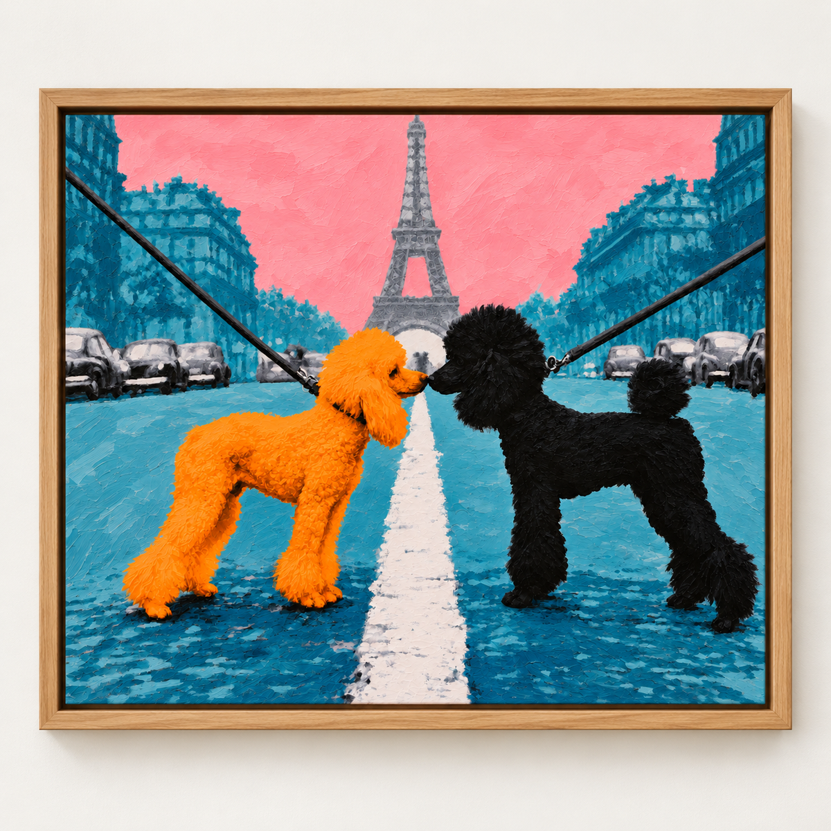 Poodle Painting Canvas Print – Rendezvous in Paris by Rossetti Art