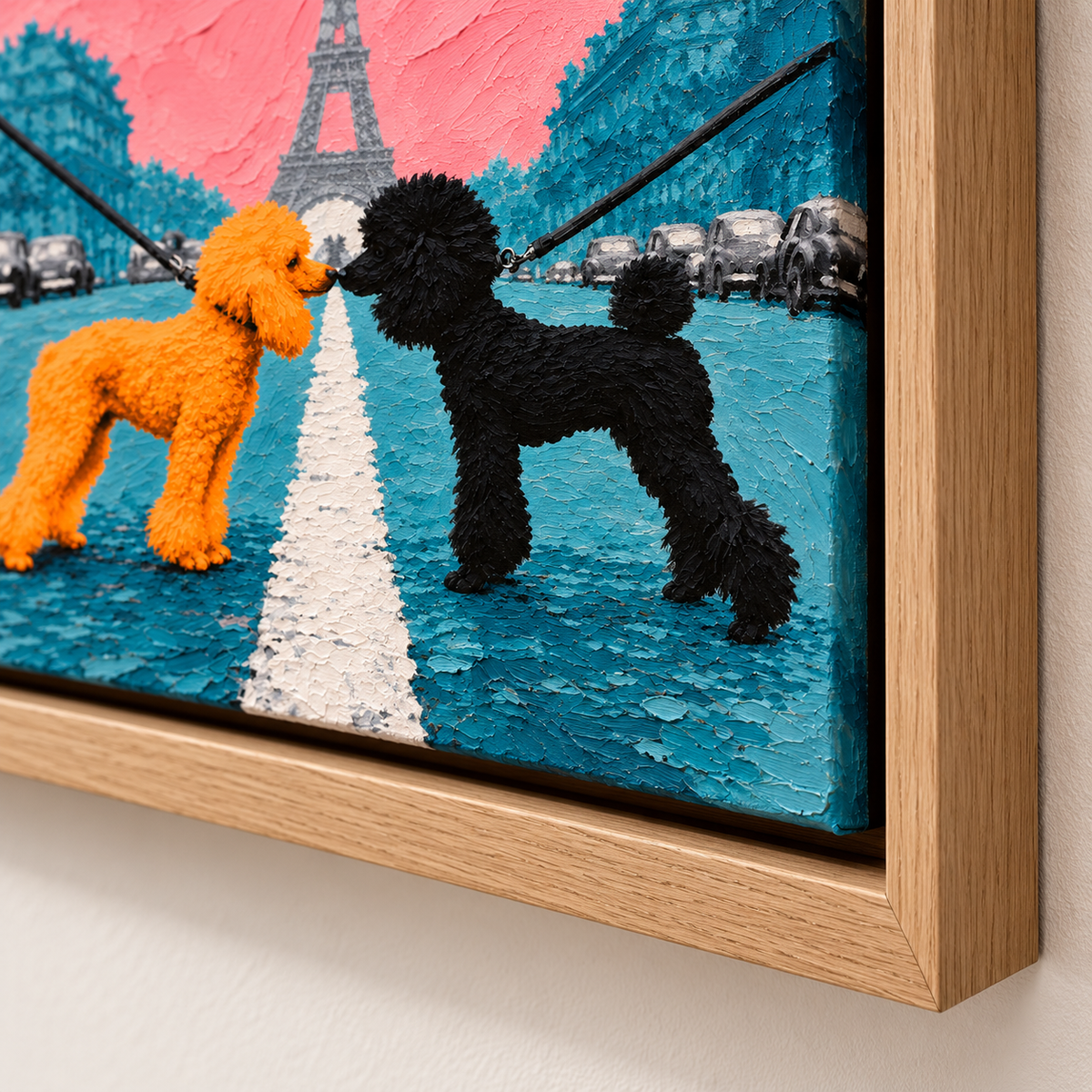 Poodle Painting Canvas Print – Rendezvous in Paris by Rossetti Art