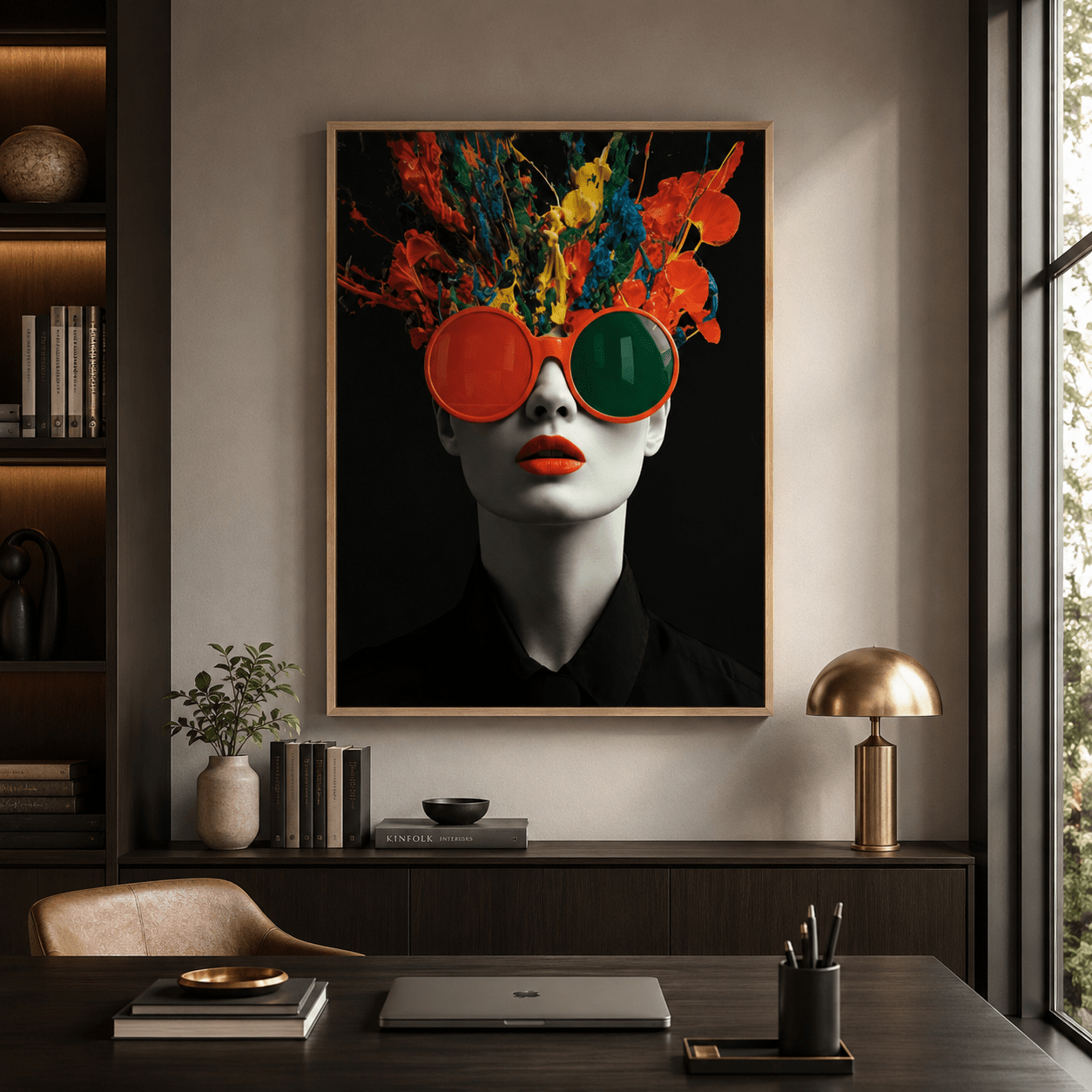 Pop Art Canvas — Chromatic by Rossetti Art modern abstract canvas wall art by Rossetti Art – luxury interior design artwork for living room, bedroom, office – bedroom canvas - print colorful