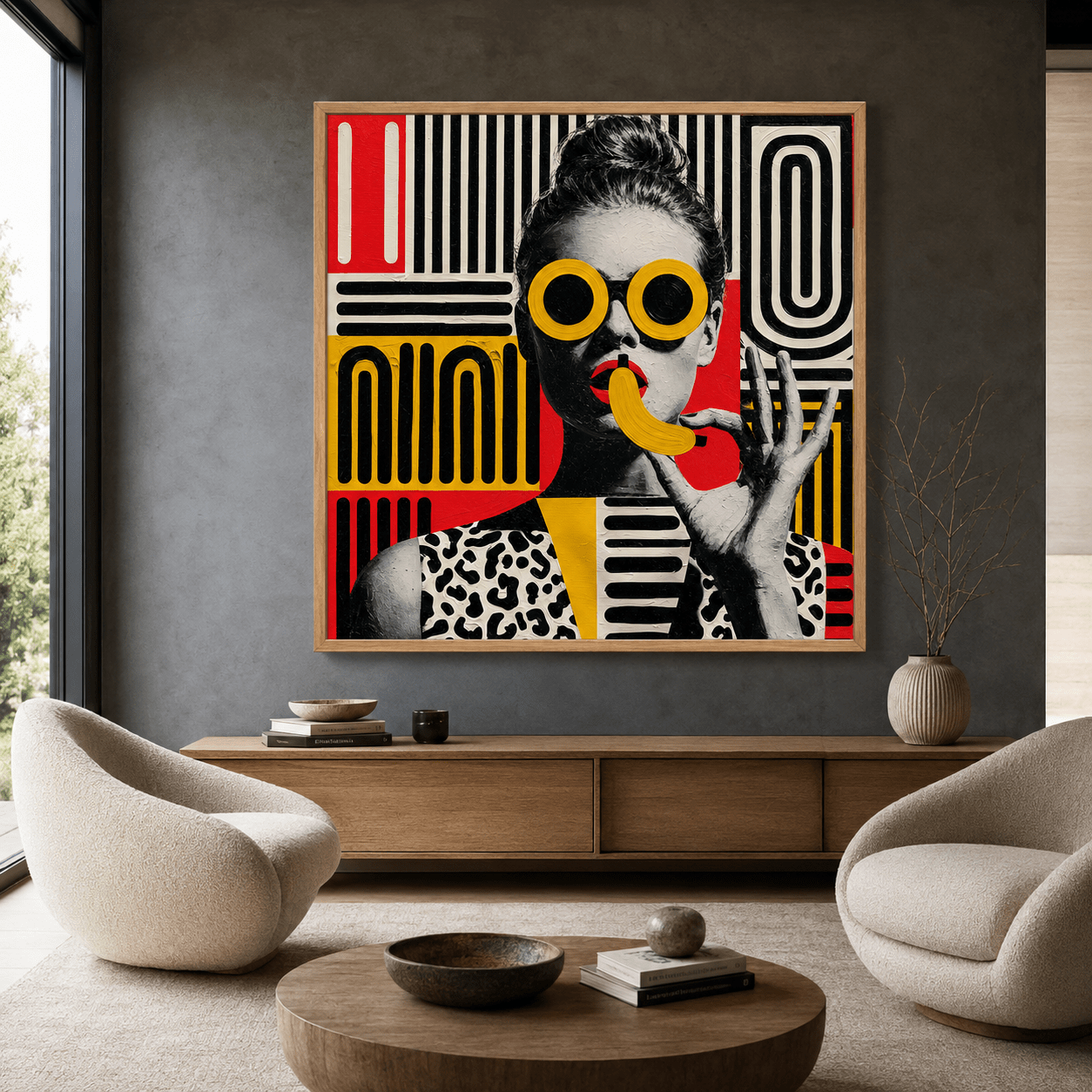 Portrait Canvas Wall Art — Yellow Shades | Rossetti Art