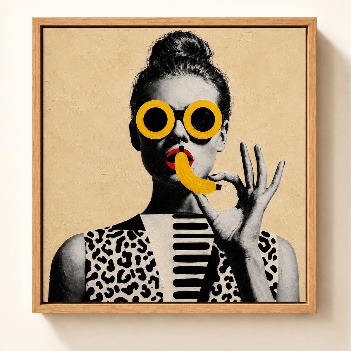Portrait Canvas Wall Art — Yellow Shades | Rossetti Art modern abstract canvas wall art by Rossetti Art – luxury interior design artwork for living room, bedroom, office – best seller Dining Room Wall Art Entryway Wall Art