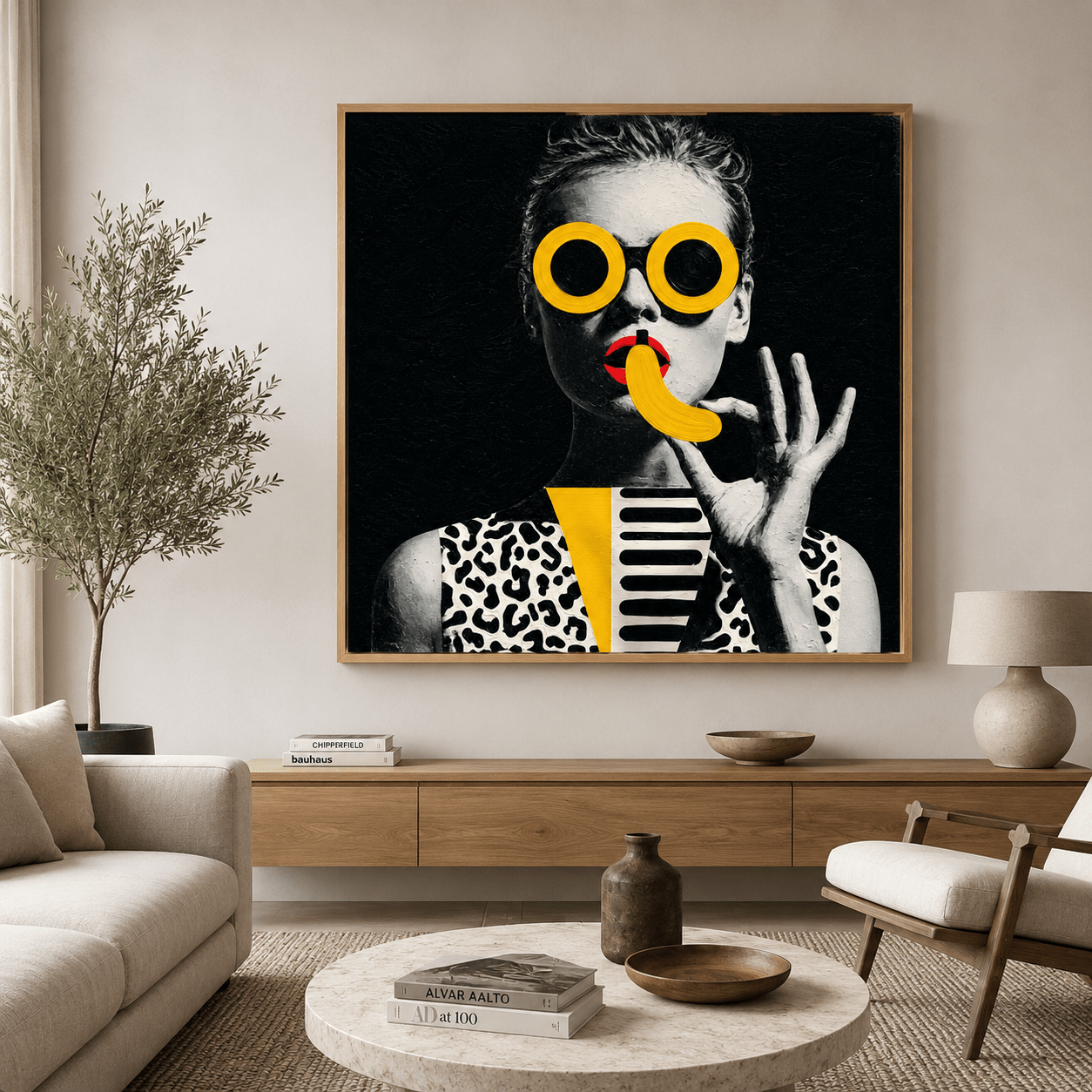 Portrait Canvas Wall Art — Yellow Shades | Rossetti Art