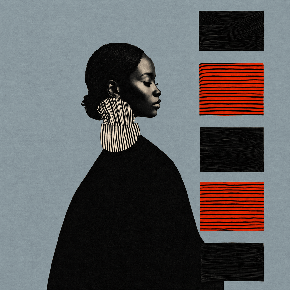 Portrait Collage Art — Quiet Cadence