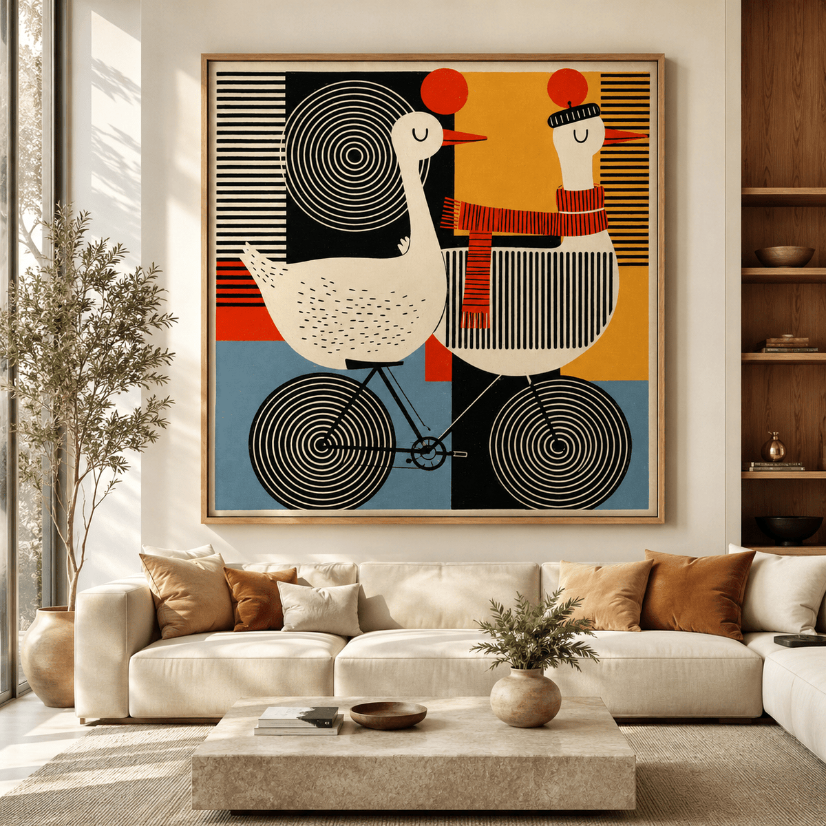 Quirky Wall Art Canvas — The Tandem by Rossetti Art