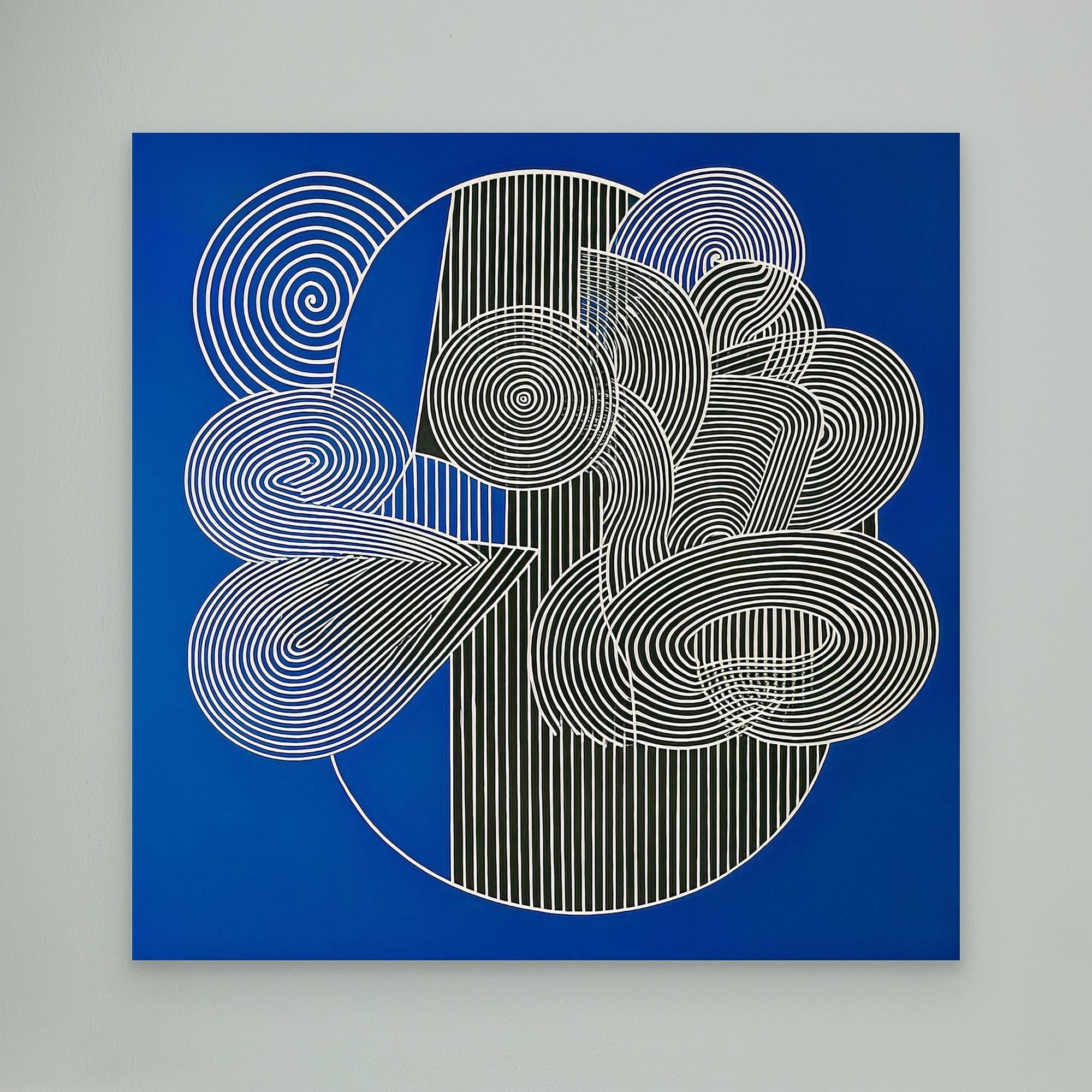 Canvas Print: Spiral Pulse – Modern Abstract Line Art