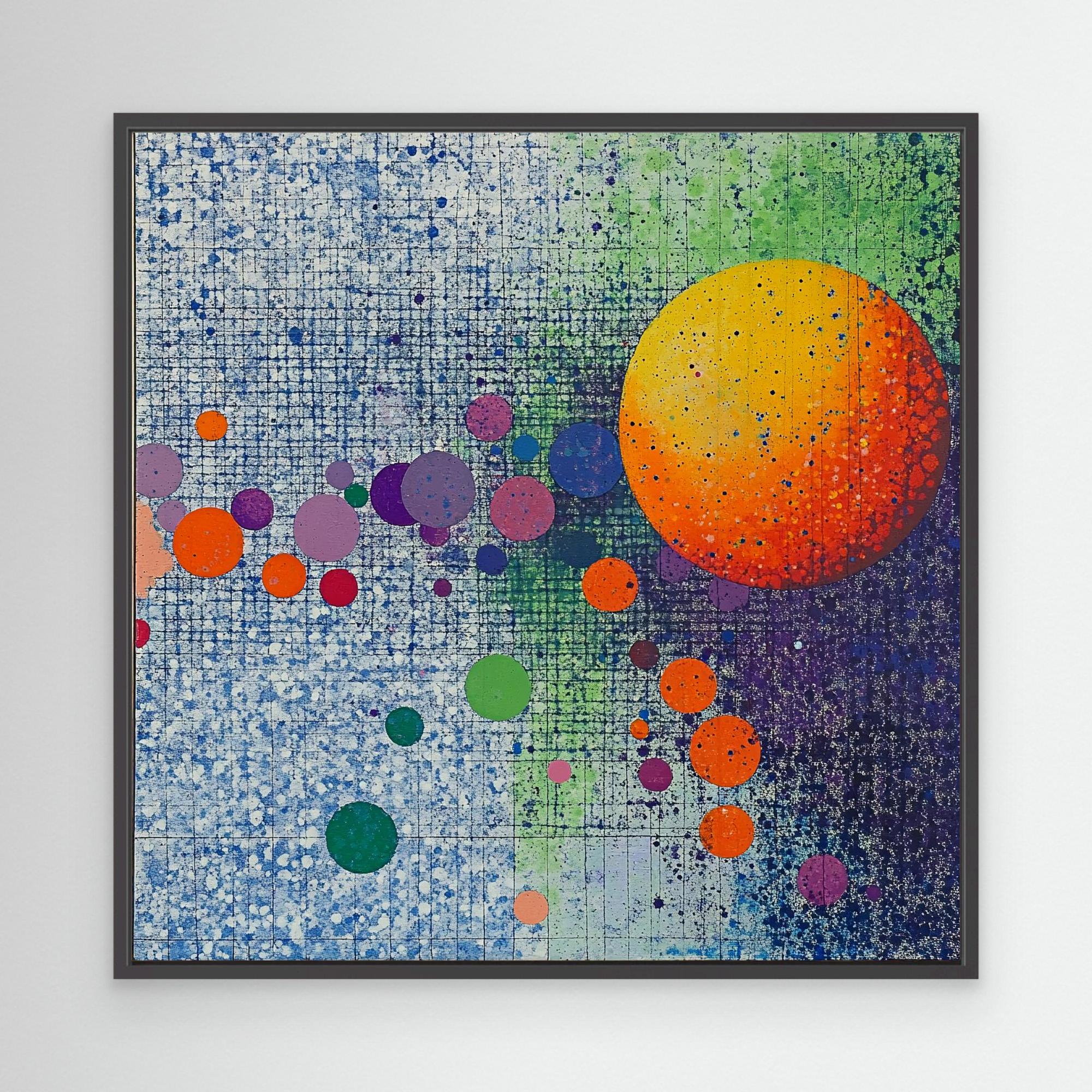 Canvas Print : Celestial Energy - Vibrant Solar Abstract Wall Art