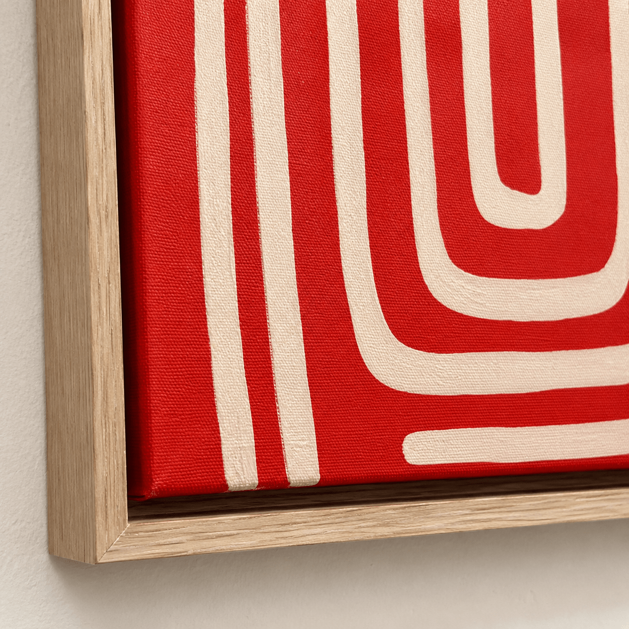 Red Abstract Wall Art — Labyrinth | Rossetti Art