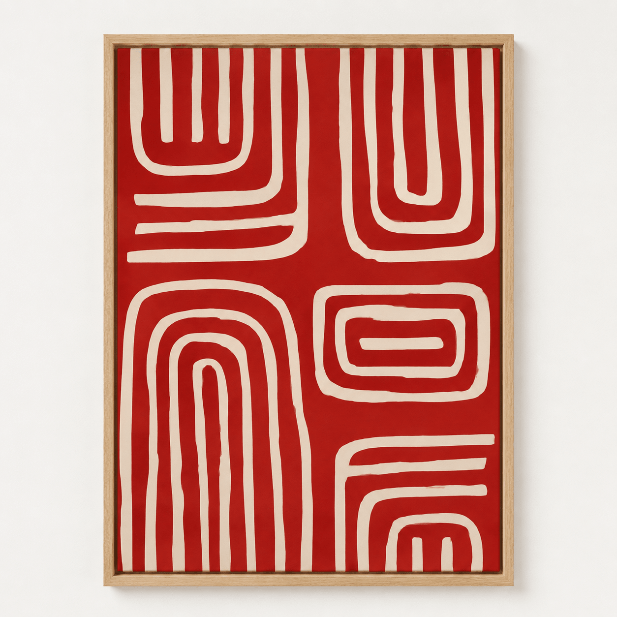 Red Abstract Wall Art — Labyrinth | Rossetti Art