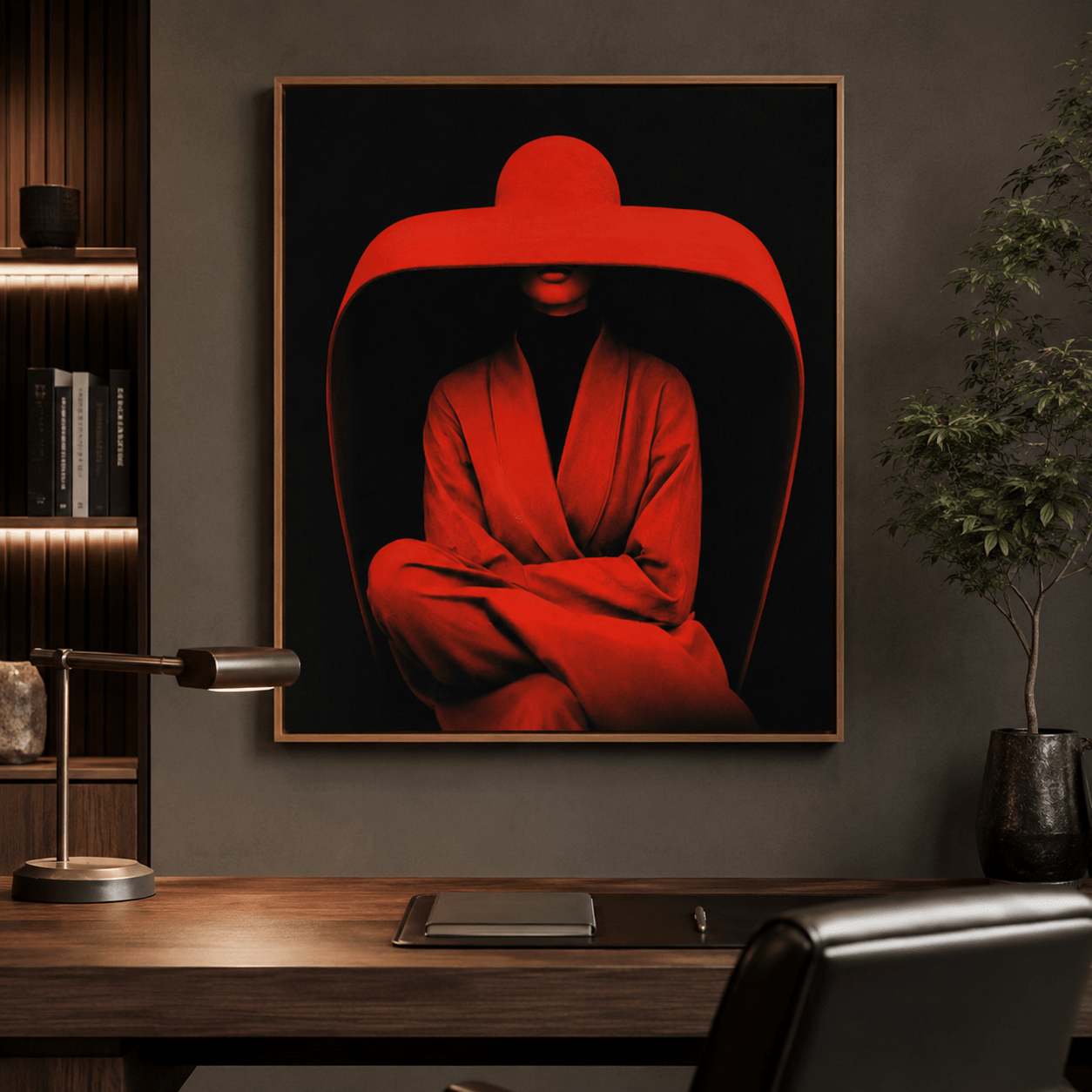 Red and Black Wall Art Canvas Print — Red Reign by Rossetti Art