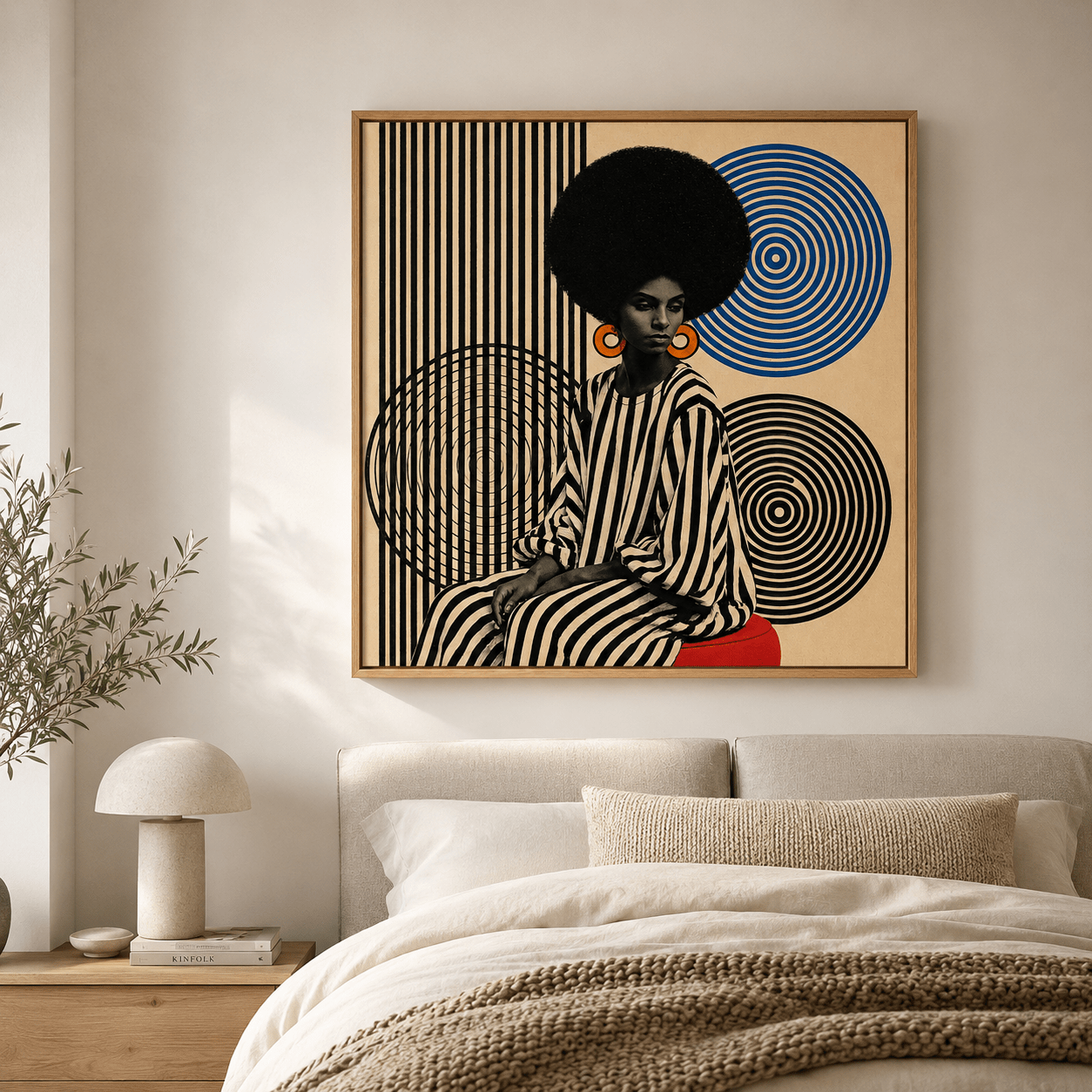 Retro Portrait Canvas Print — Soul Orbit by Rossetti Art