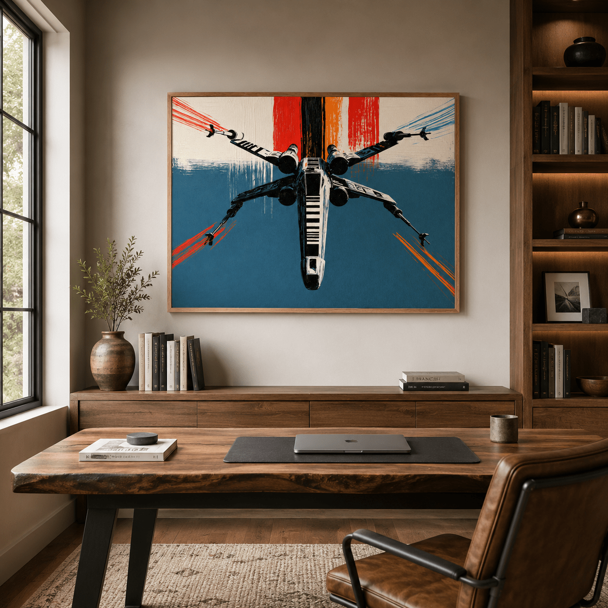 Retro Sci-Fi Art Canvas — Attack Vector by Rossetti Art