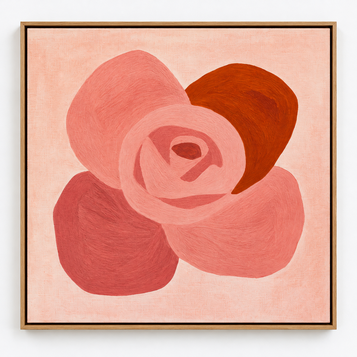 Rose Wall Art Canvas Print – Blush Rosette by Rossetti Art