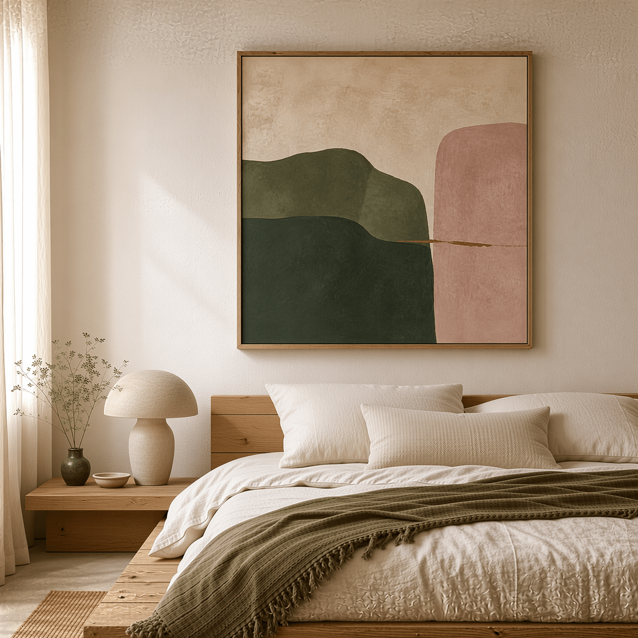 Abstract landscape wall art – Golden Seam by Rossetti Art, alternate view