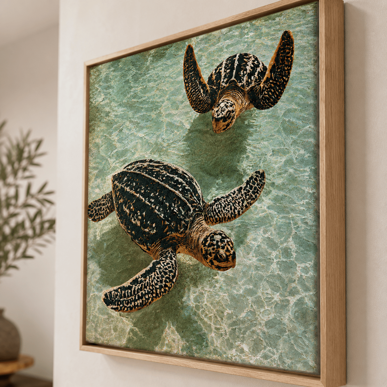 Sea Turtle Wall Art Canvas Print — Drift by Rossetti Art