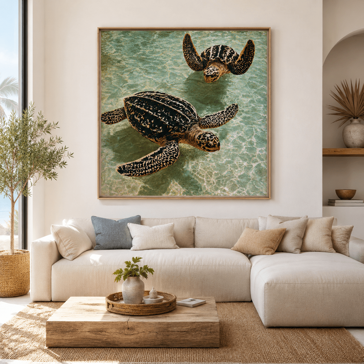 Sea Turtle Wall Art Canvas Print — Drift by Rossetti Art