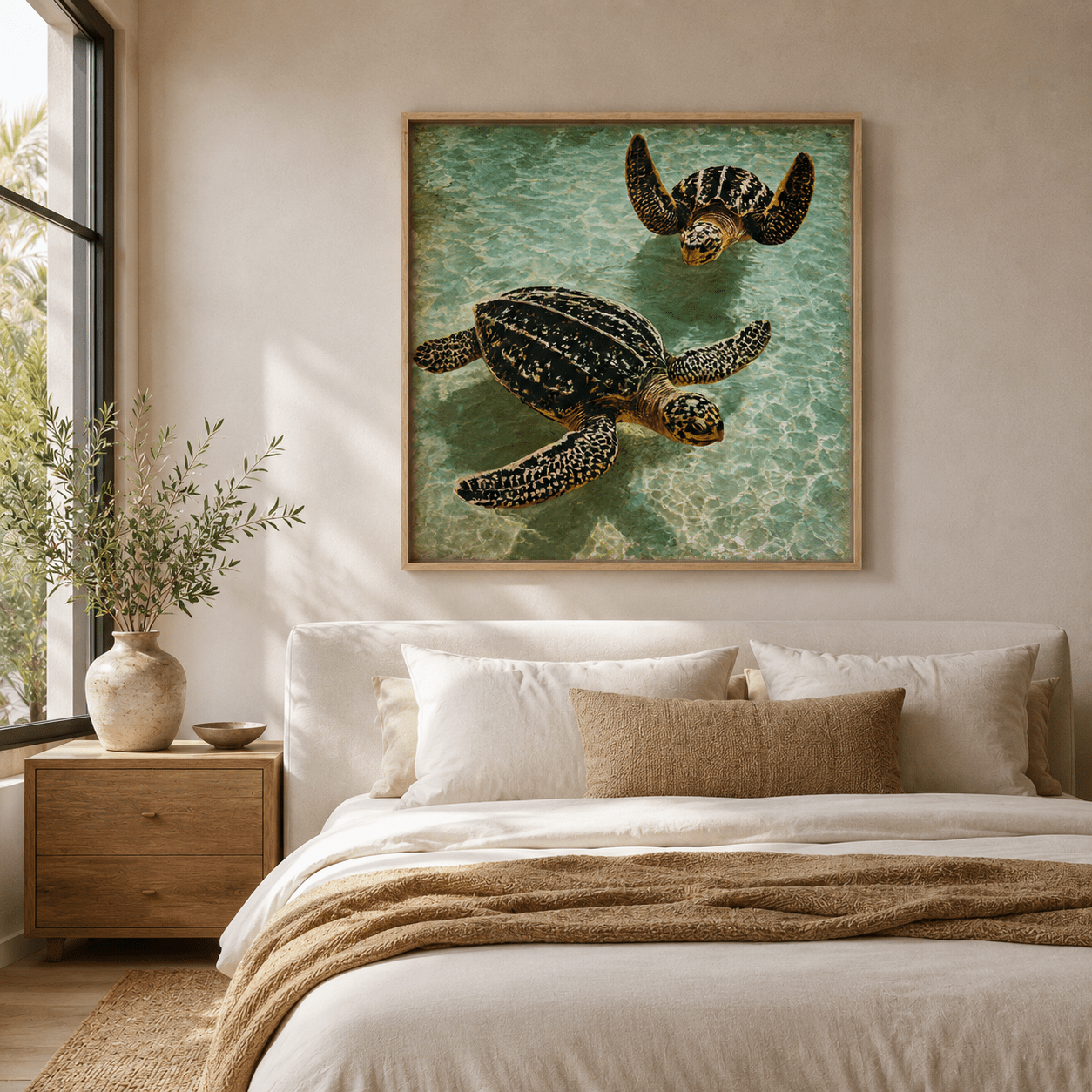 Sea Turtle Wall Art Canvas Print — Drift by Rossetti Art