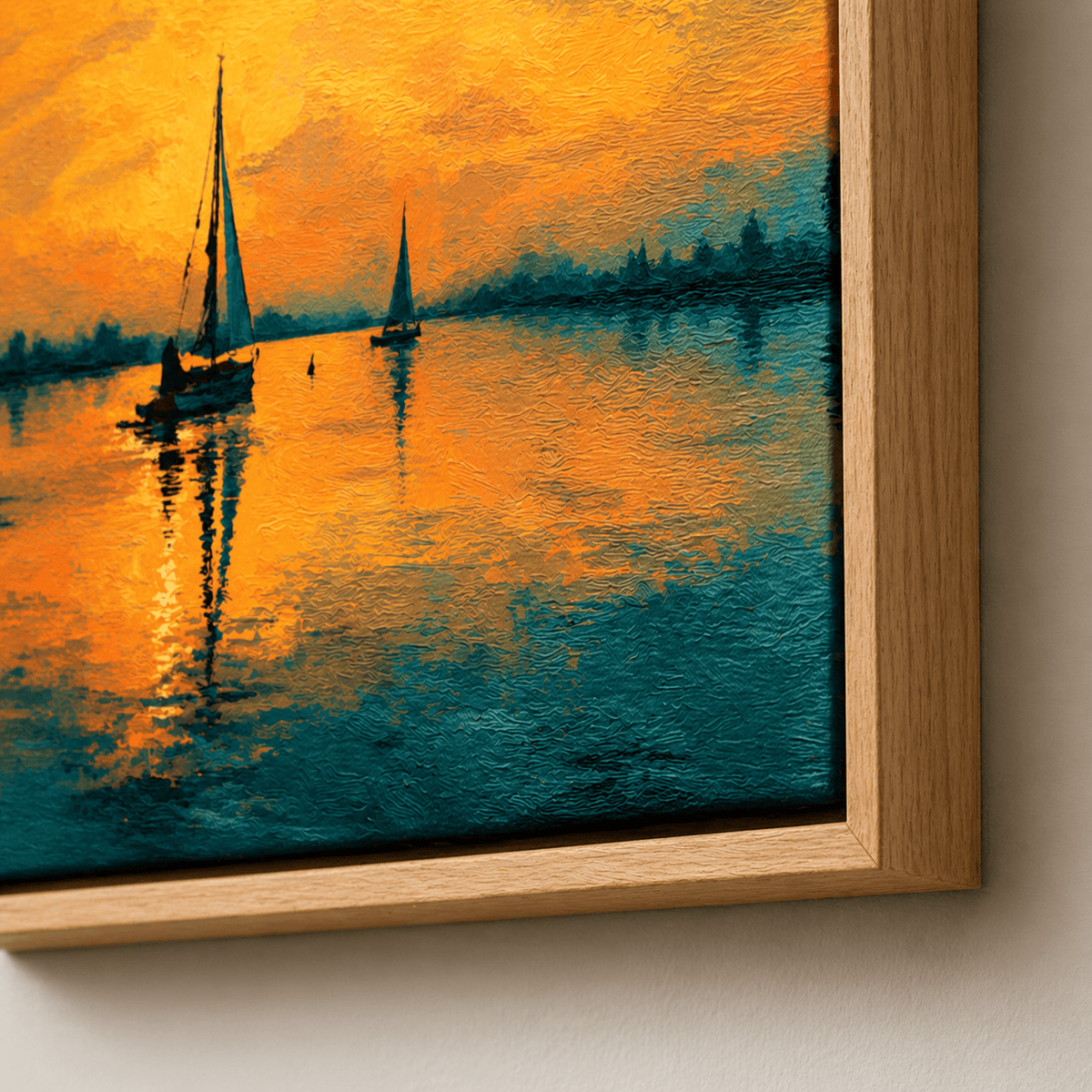 Seascape Wall Art Canvas Print — Golden Passage by Rossetti Art