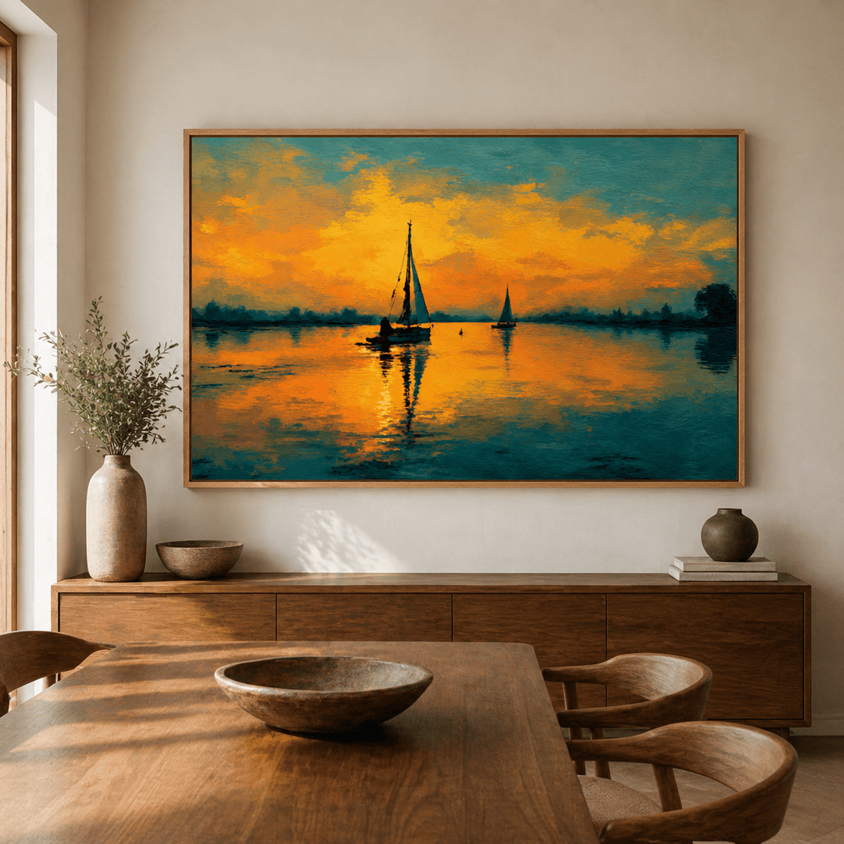 Seascape Wall Art Canvas Print — Golden Passage by Rossetti Art