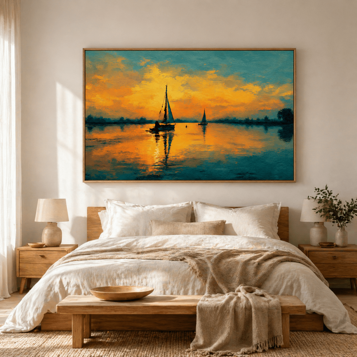 Seascape Wall Art Canvas Print — Golden Passage by Rossetti Art