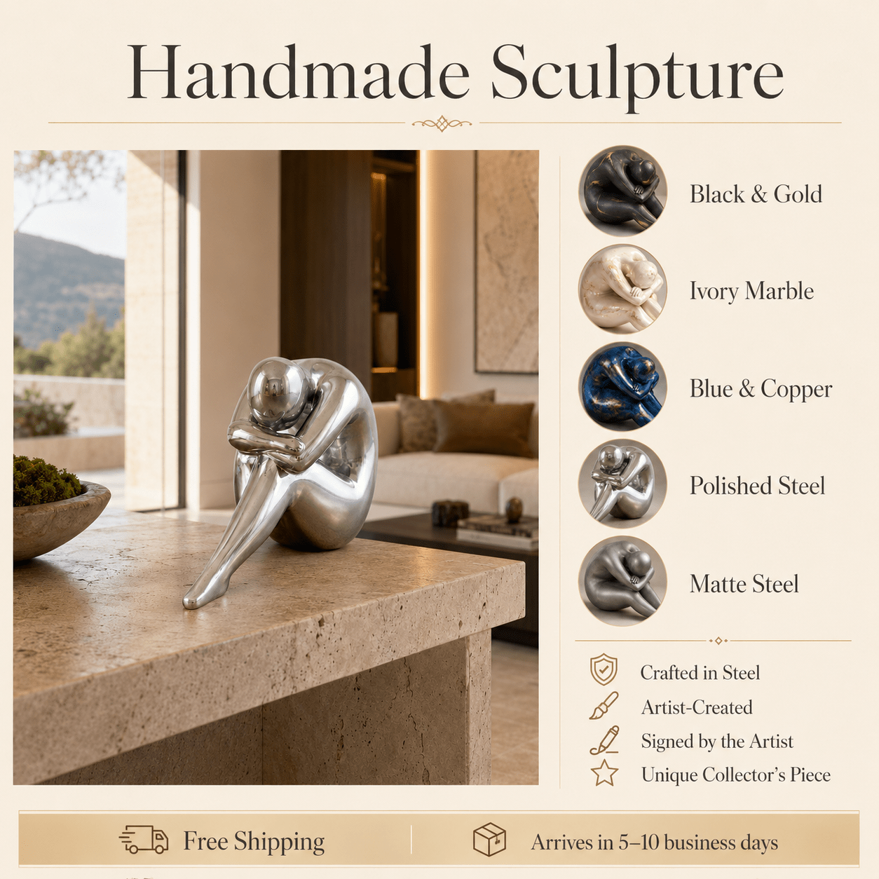 Seated Figure Sculpture