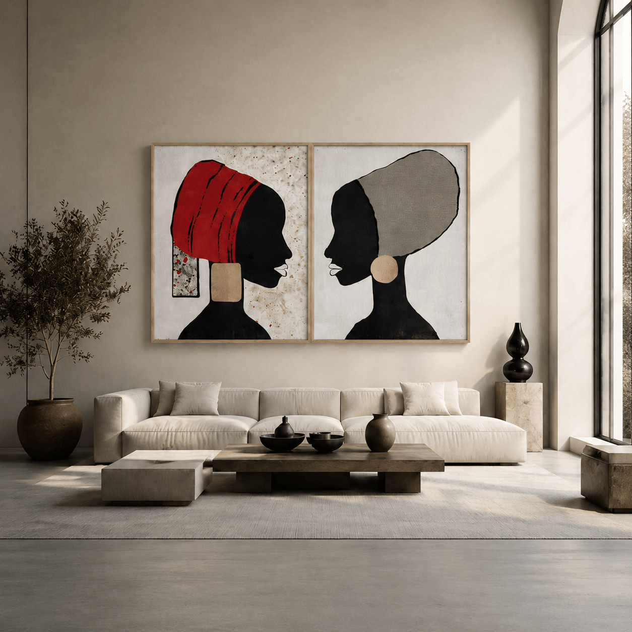 Set of 2 Canvas Prints — Dialogue by Rossetti Art