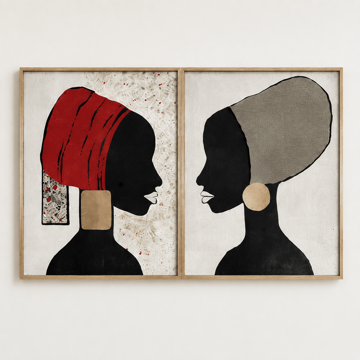 Set of 2 Canvas Prints — Dialogue by Rossetti Art