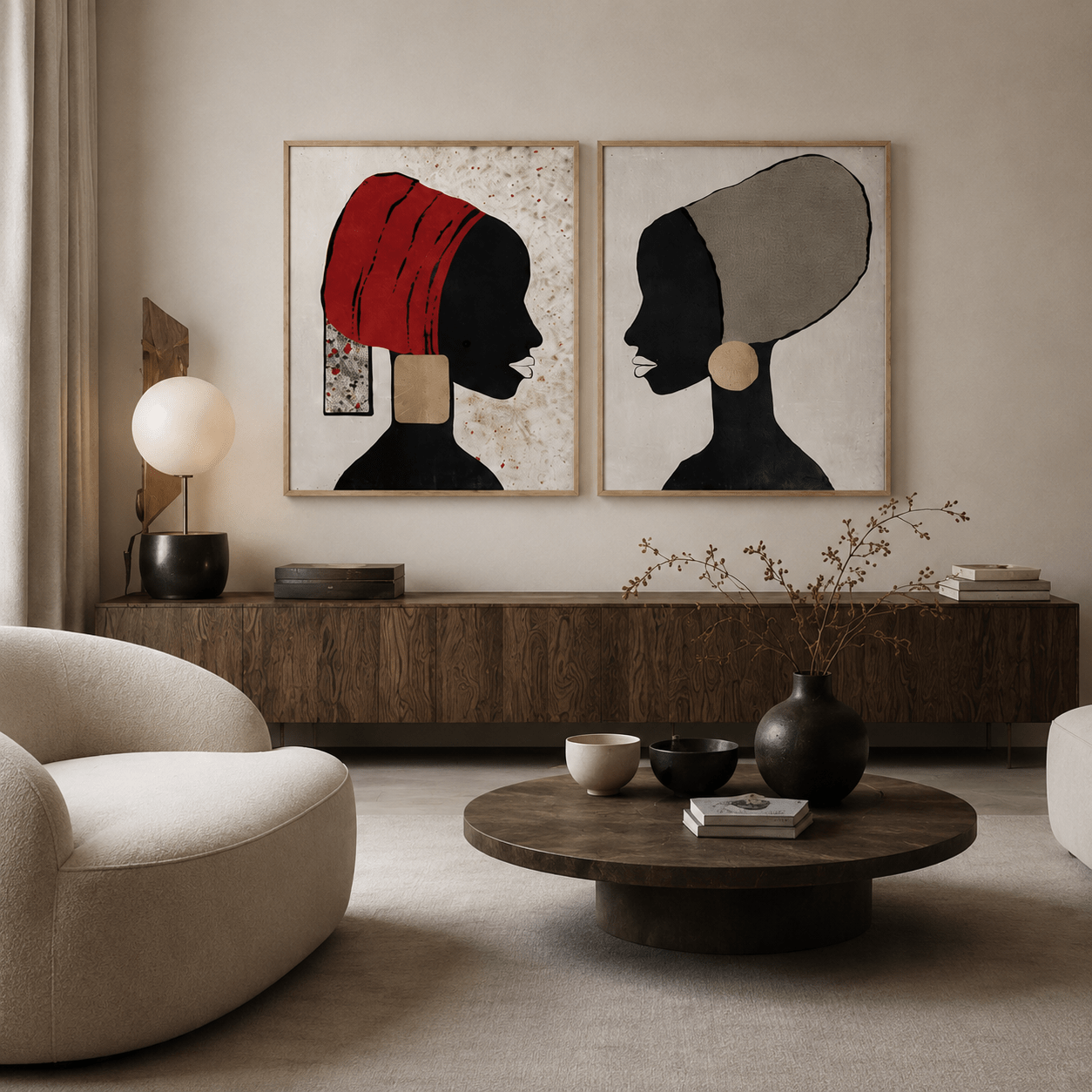 Set of 2 Canvas Prints — Dialogue by Rossetti Art