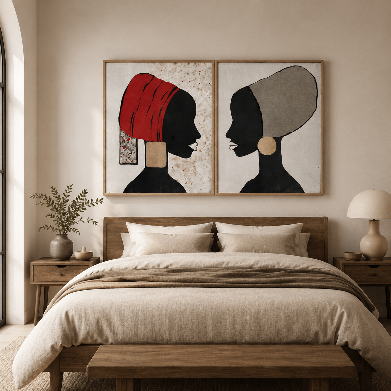 Set of 2 Canvas Prints — Dialogue by Rossetti Art