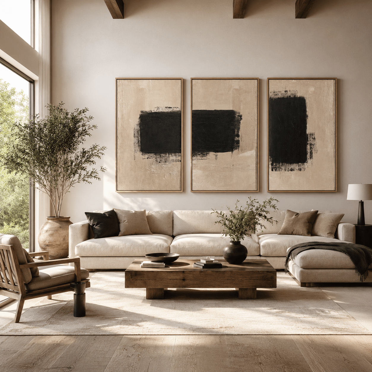 Set of 3 Original Paintings — Drift by Rossetti Art