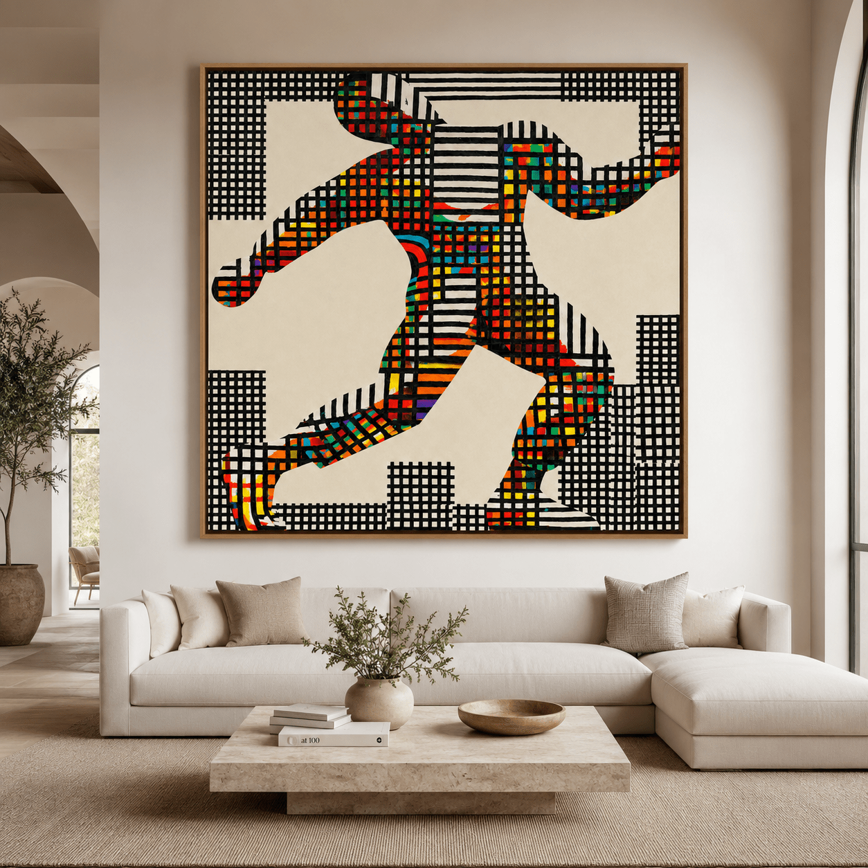 Sports Canvas Wall Art — Full Stride by Rossetti Art modern abstract canvas wall art by Rossetti Art – luxury interior design artwork for living room, bedroom, office – Entryway Wall Art Living Room Canvas Art modern-canvas-print